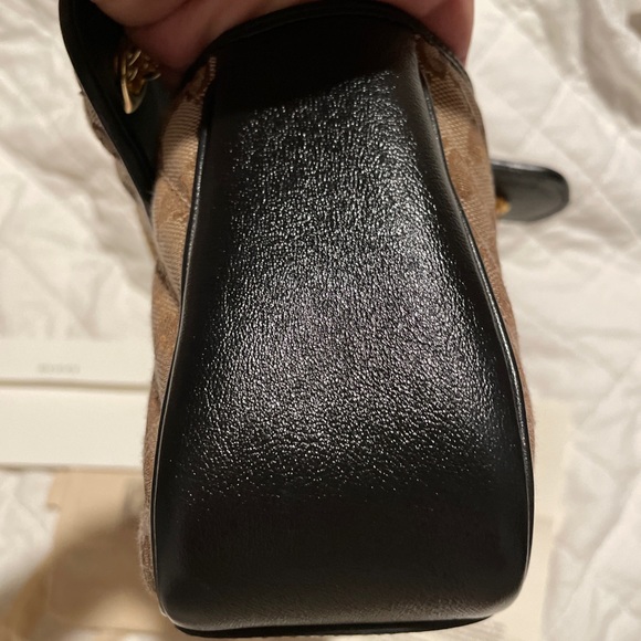 Gucci Marmont small shoulder bag beige/ebony GG canvas - Picture 5 of 13